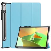 Basey Lenovo Tab P11 Pro (2e Gen) Hoesje Kunstleer Hoes Case Cover -Lichtblauw