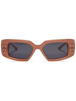 Valentino Eyewear lunettes de soleil à ornements Rockstud - Marron