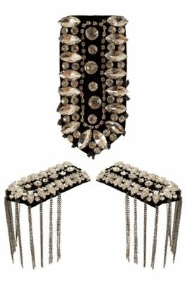 Epauletten klein strass