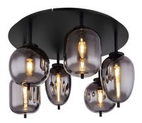 Plafondlamp rookglas modern 'Blacky' E14 fitting 600mm - thumbnail