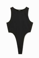 Getextureerde slim fit body - BLACK - L - thumbnail