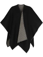 Ferragamo cape Gancini en laine - Noir