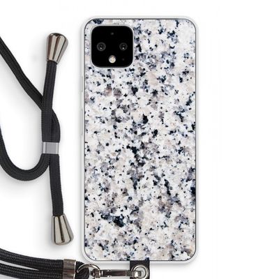 Gespikkelde marmer: Pixel 4 Transparant Hoesje met koord