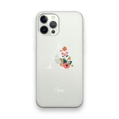 Pink Bouquet: iPhone 12 Pro Transparant Hoesje