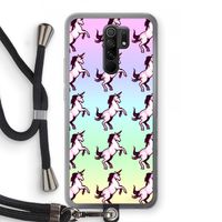 Musketon Unicorn: Xiaomi Redmi 9 Transparant Hoesje met koord