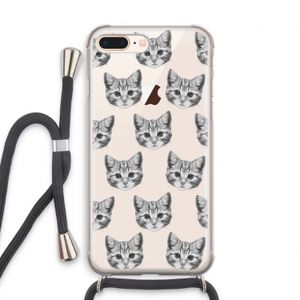 Kitten: iPhone 8 Plus Transparant Hoesje met koord