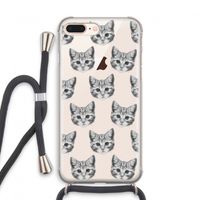Kitten: iPhone 8 Plus Transparant Hoesje met koord