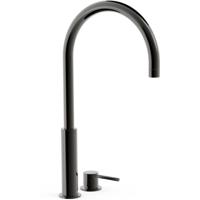 Wastafelkraan Tres Study | Opbouw | Draaibare uitloop | Mengkraan | Hoog model | 1-hendel | Rond | Black metal