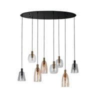 Searchlight 8-lichts hanglampDivine meerdere kleuren glas - 36463-8BK