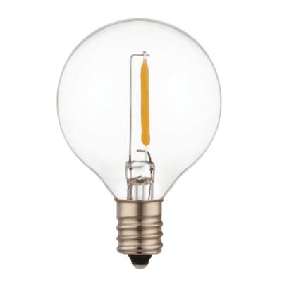 G40 LED Filamentlamp E12 - 3 Volt 0,6 Watt 30 lumen - 2700K warm wit - 15.000 branduren
