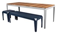 Bended table wood Weltevree- lichgtrijs