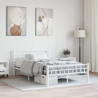 Bedframe metaal wit 140x200 cm