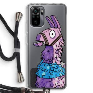 Lama: Xiaomi Redmi Note 10 Pro Transparant Hoesje met koord