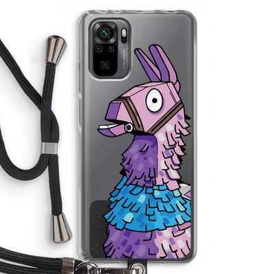 Lama: Xiaomi Redmi Note 10 Pro Transparant Hoesje met koord