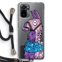 Lama: Xiaomi Redmi Note 10 Pro Transparant Hoesje met koord
