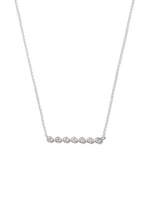 Dana Rebecca Designs collier Lulu Jack en or blanc 14ct pavé de diamants - Argent