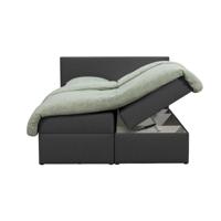 Leen Bakker - Boxcombinatie Met Opbergruimte Orebro 6-delig - Antraciet - 160x200 Cm - Stof - Grijs