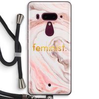 Feminist: HTC U12+ Transparant Hoesje met koord