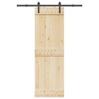 VidaXL Doos met onderdelen voor schuifdeur 152,5 cm staal zwart