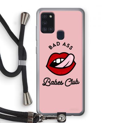 Badass Babes Club: Samsung Galaxy A21s Transparant Hoesje met koord