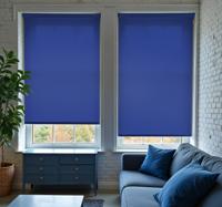 Monochroom rolgordijn klein blauw