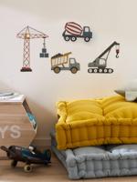 Stickers Bouwmachines rood