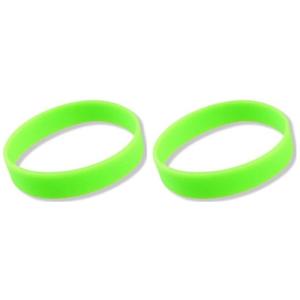 Siliconen armbandjes - 10x - stretch - neon groen - polsbandjes - volwassenen