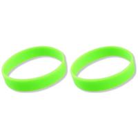 Siliconen armbandjes - 10x - stretch - neon groen - polsbandjes - volwassenen