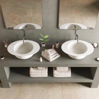 Wastafel Ideavit Solidcap 3.0 Opbouw 60x45.2x15.5 cm Solid Surface Mat Wit Ideavit