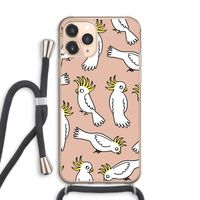 Papegaai: iPhone 11 Pro Max Transparant Hoesje met koord