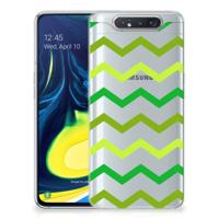 Samsung Galaxy A80 | TPU bumper | Zigzag Groen