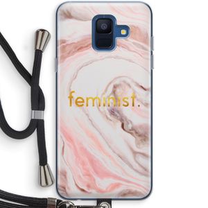Feminist: Samsung Galaxy A6 (2018) Transparant Hoesje met koord