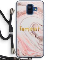 Feminist: Samsung Galaxy A6 (2018) Transparant Hoesje met koord