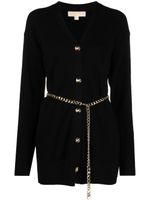 Michael Michael Kors cardigan à ceinture en chaîne - Noir