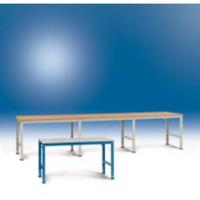 Manuflex AU6125.7035 Werk aanschuiftafel universele standaard met multiplex plaat, bxdxh = 2000 x 1000 x 760-870 mm Grijs-wit (RAL 7035)