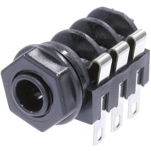 Neutrik NMJ2HF-S Jackplug 6,35 mm Bus, inbouw horizontaal Aantal polen: 2 Mono Zwart 1 stuk(s)