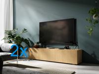 Tv-meubel KINGSTON 2 klapdeuren 280 cm eik - thumbnail