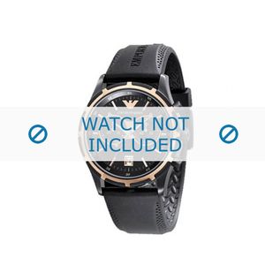 Horlogeband Armani AR0584 / AR0595 Rubber Zwart 23mm