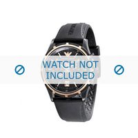 Horlogeband Armani AR0584 / AR0595 Rubber Zwart 23mm - thumbnail