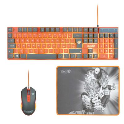 Toetsenbord en muis FR-TEC Dragon Ball Qwerty Spaans Oranje