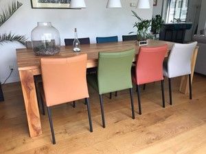 Set van 8 leren eetkamerstoelen - diverse kleuren leer - Echt leer, Modern, ontdek de vele Leersoorten en Kleuren bij ShopX