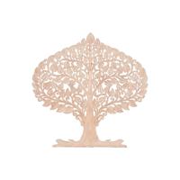 Decoratieve figuren Home ESPRIT Natuurlijk Boomstructuur 122 x 2 x 122 cm