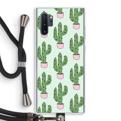 Cactus Lover: Samsung Galaxy Note 10 Plus Transparant Hoesje met koord