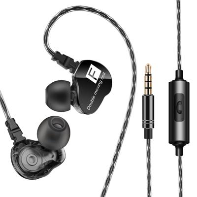 QKZ CK9 HiFi in-ear vier-eenheid sport muziek koptelefoon (zwart)