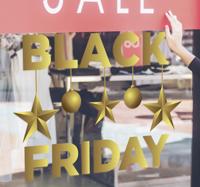 Raamstickers black friday sterren