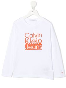 Calvin Klein Kids t-shirt en coton à logo imprimé - Blanc