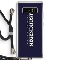 Blijve plakken in Negenduust: Samsung Galaxy Note 8 Transparant Hoesje met koord