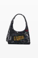 Middelgrote tas met lettering - BLACK - U