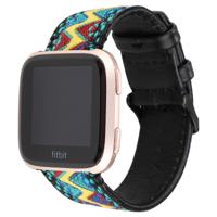 Voor Fitbit versa etnische stijl lederen riem (vers)
