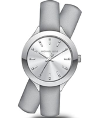 Horlogeband Michael Kors MK2551 Onderliggend Leder Grijs 14mm